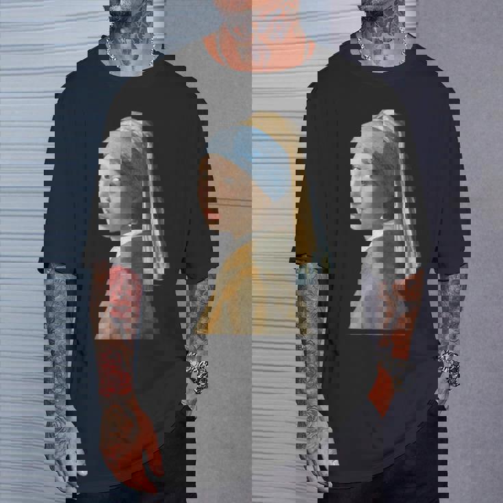 真珠の耳飾りの少女／フェルメール（切り抜き）【世界の名画】Johannesermeer 青いターバン 美術館アート Tシャツ 彼への贈り物