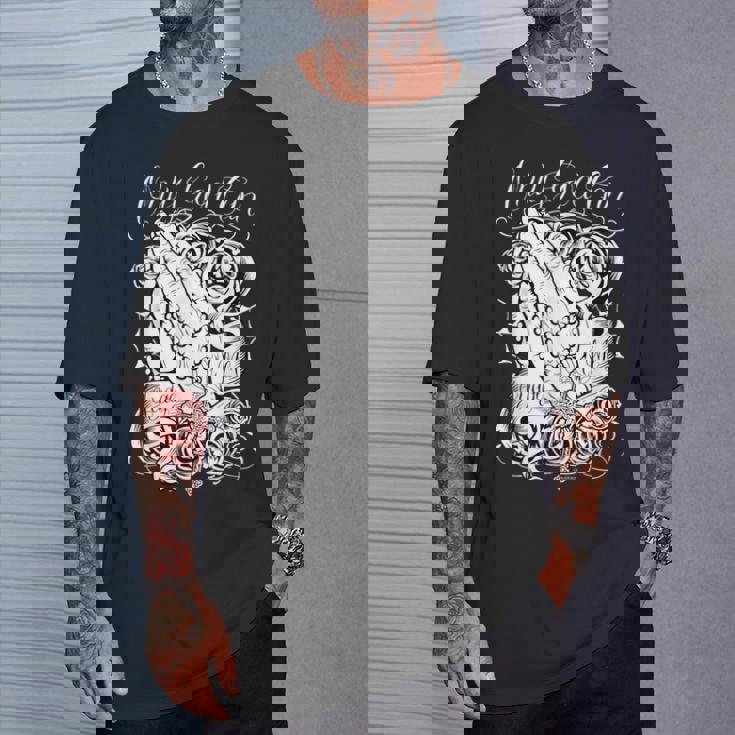 神だけが私を裁くことができるローライダーアートチカーノカルチャー Tシャツ 彼への贈り物