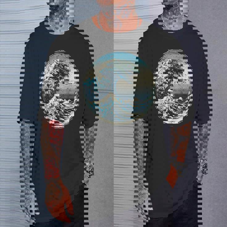 神奈川沖グレートウェーブウィズガメラ Tシャツ 彼への贈り物