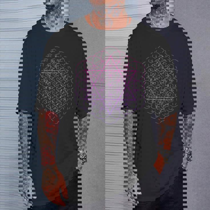 神聖幾何学 フラワーオブライフ 六芒星 Tシャツ 彼への贈り物