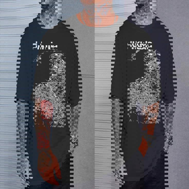 福岡ジャパン クラシック シティ マップ グラフィック Tシャツ 彼への贈り物