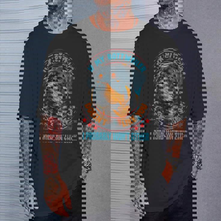 私のロットワイラーがあなたのことを好きじゃないなら 犬好きのロットワイラー Tシャツ 彼への贈り物