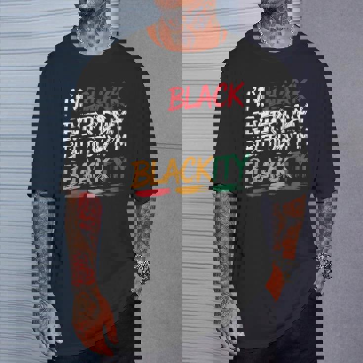 私は毎日黒人だけど今日は黒人黒人ジューンティーンス Tシャツ 彼への贈り物