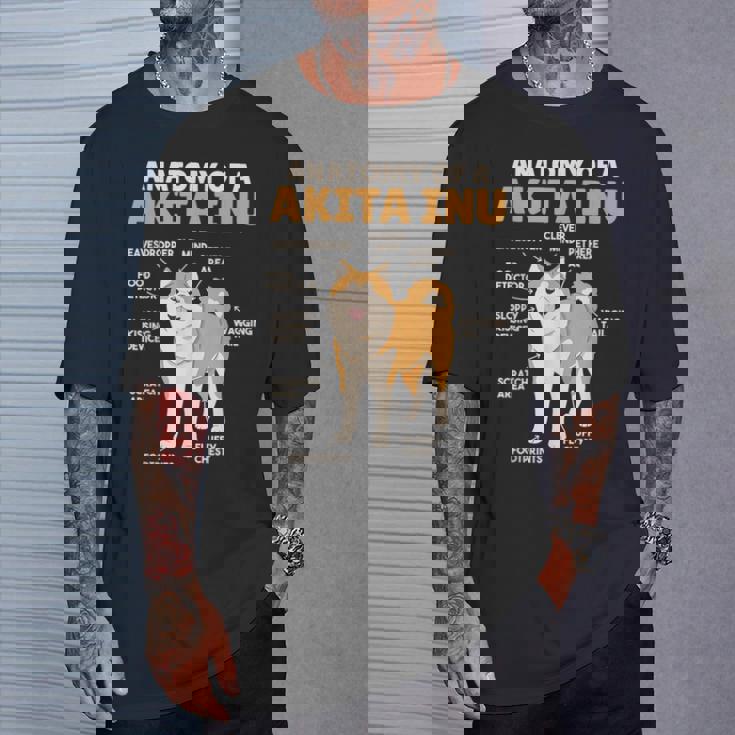 秋田犬 解剖学 甘い説明 秋田犬 Tシャツ 彼への贈り物