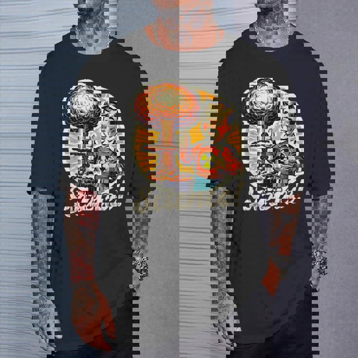 科学 核 原爆 爆発 レトロ 面白い 言葉 Tシャツ 彼への贈り物