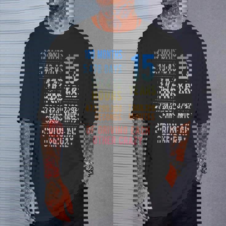 結婚15年 おもしろい 結婚15周年 Tシャツ 彼への贈り物