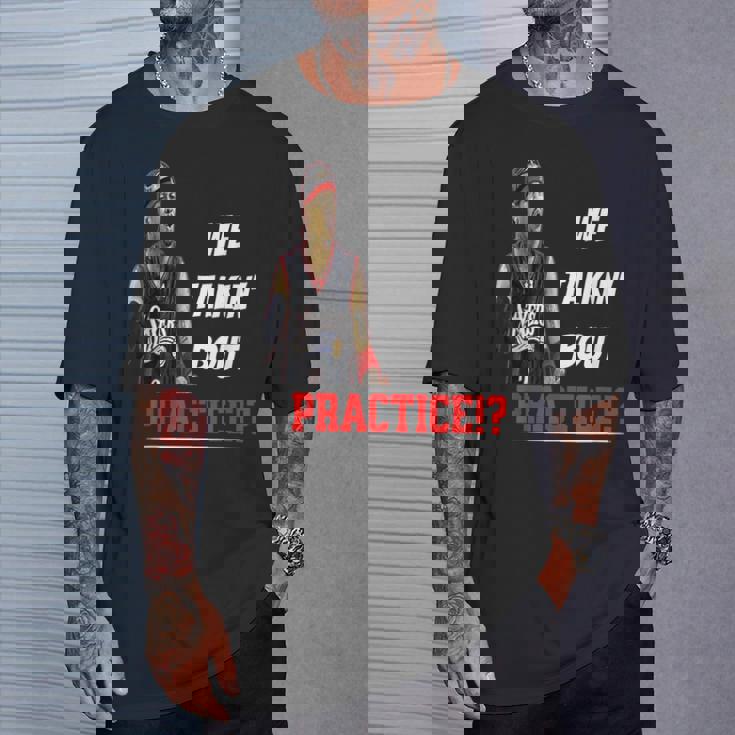 練習について話しています面白いアイバーソンその答え Tシャツ 彼への贈り物