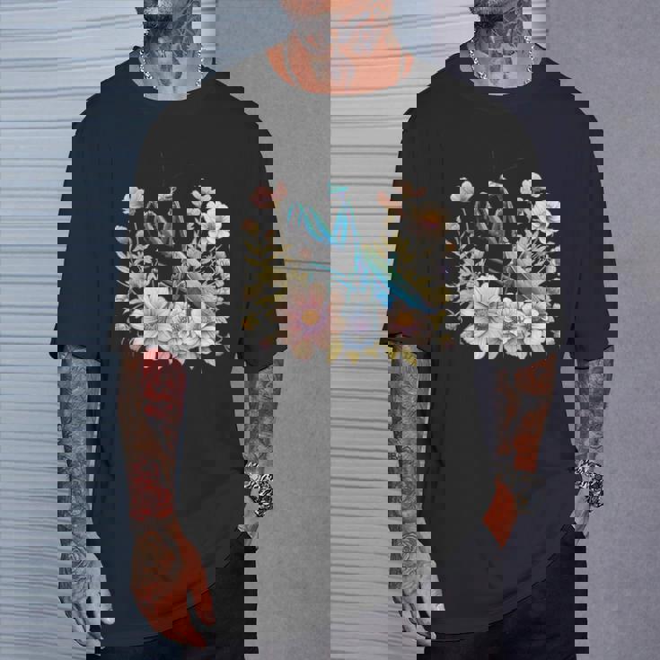 美しい昆虫アート カマキリ Tシャツ 彼への贈り物