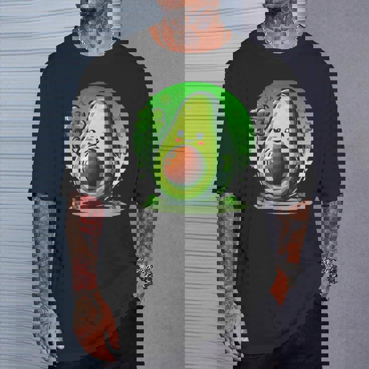 聖パトリックの日 アボカド 幸運の四つ葉のクローバー Tシャツ 彼への贈り物