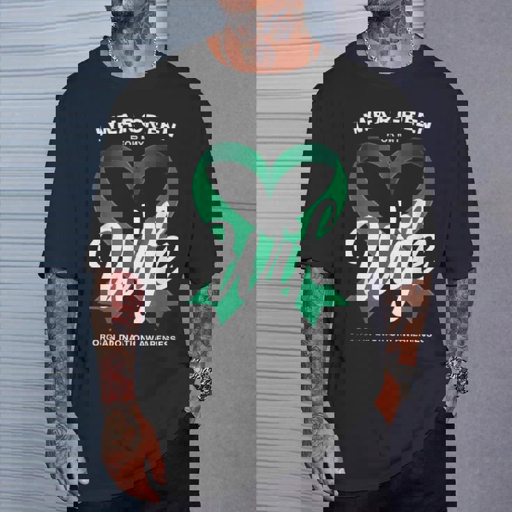 臓器提供者 グリーンリボン 臓器提供啓発 Tシャツ 彼への贈り物