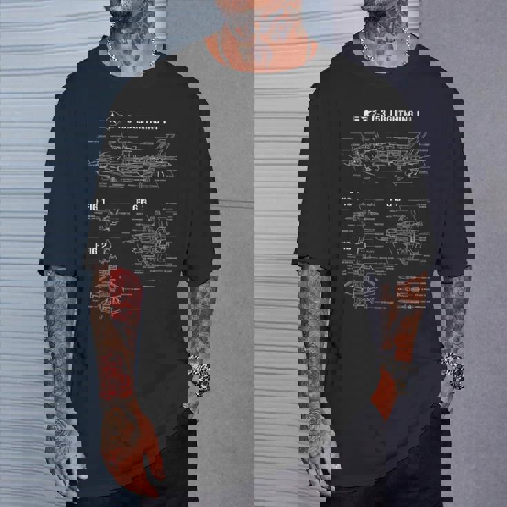 航空機ステルス戦闘機 F35 ライトニングの設計図 Tシャツ 彼への贈り物