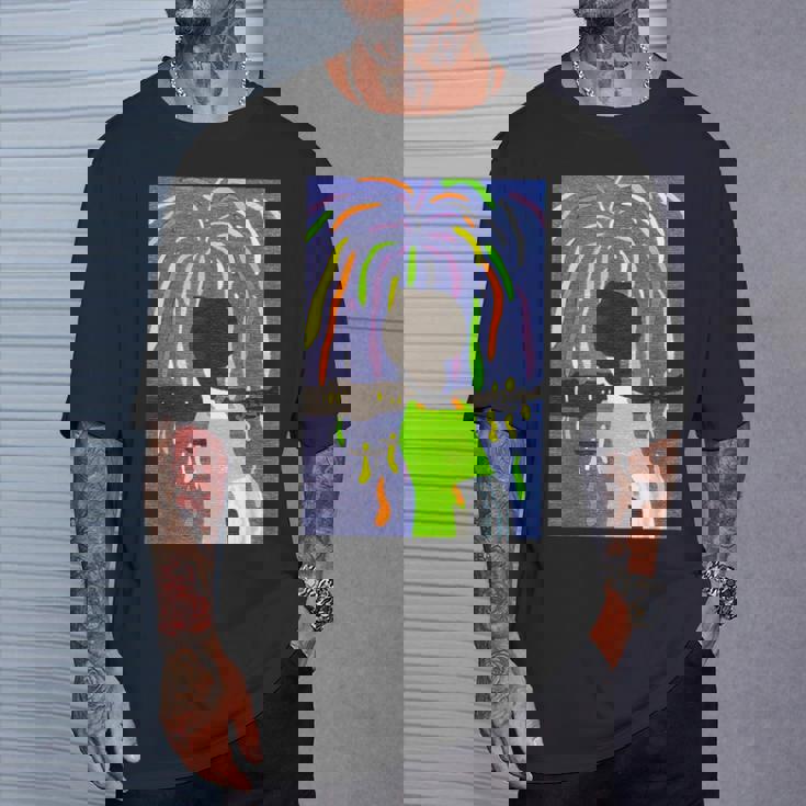 花火 竹久夢二 大正４年 １９１５年 作 Tシャツ 彼への贈り物