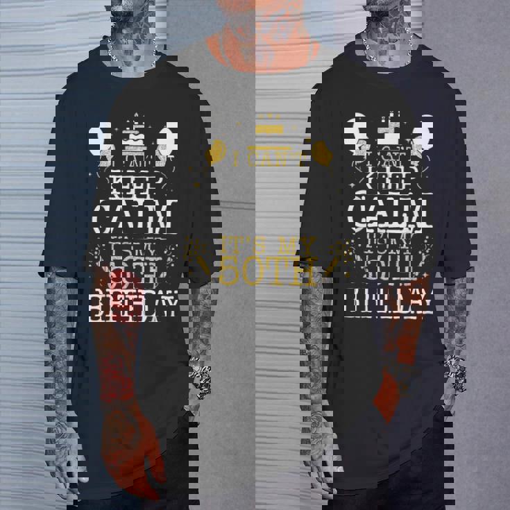 花火とケーキ I Can't Keep Calm It's My 50Th Birthday Tシャツ 彼への贈り物