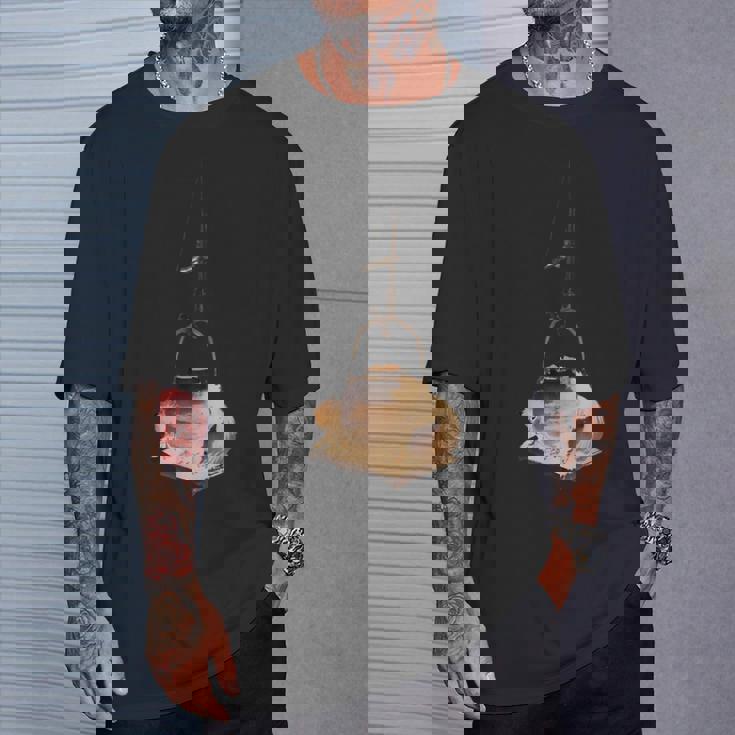 葛飾北斎作 たぬき Tシャツ 彼への贈り物