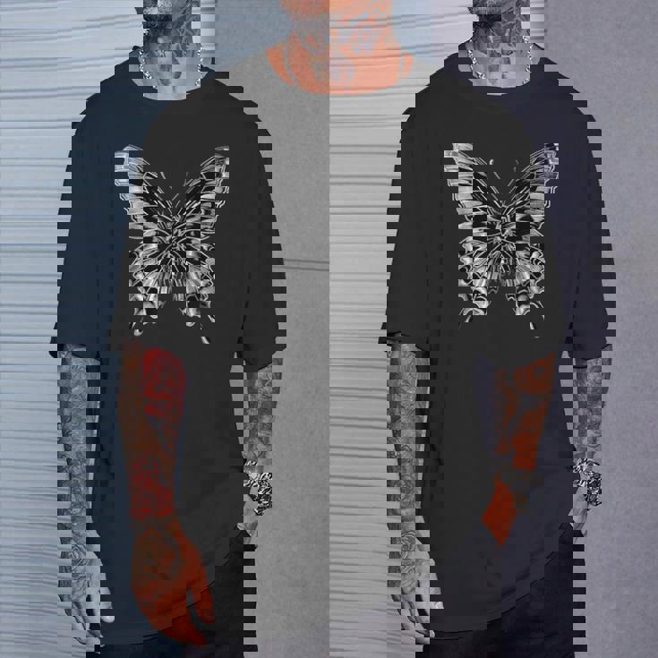 蝶 蝶の翅 蝶 昆虫 蝶 Tシャツ 彼への贈り物