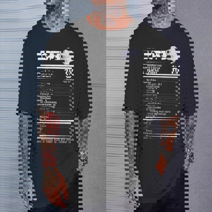 豆腐栄養成分 おもしろ食品 ビーガン ベジタリアンプロテイン Tシャツ 彼への贈り物