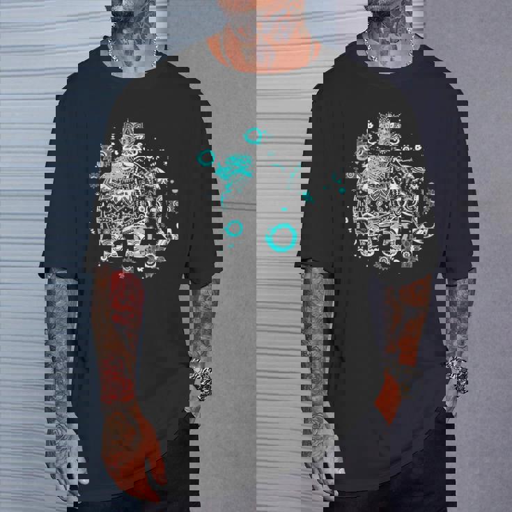 象のギフト タイアート 幸運のタイ ビンテージグラフィック Tシャツ 彼への贈り物