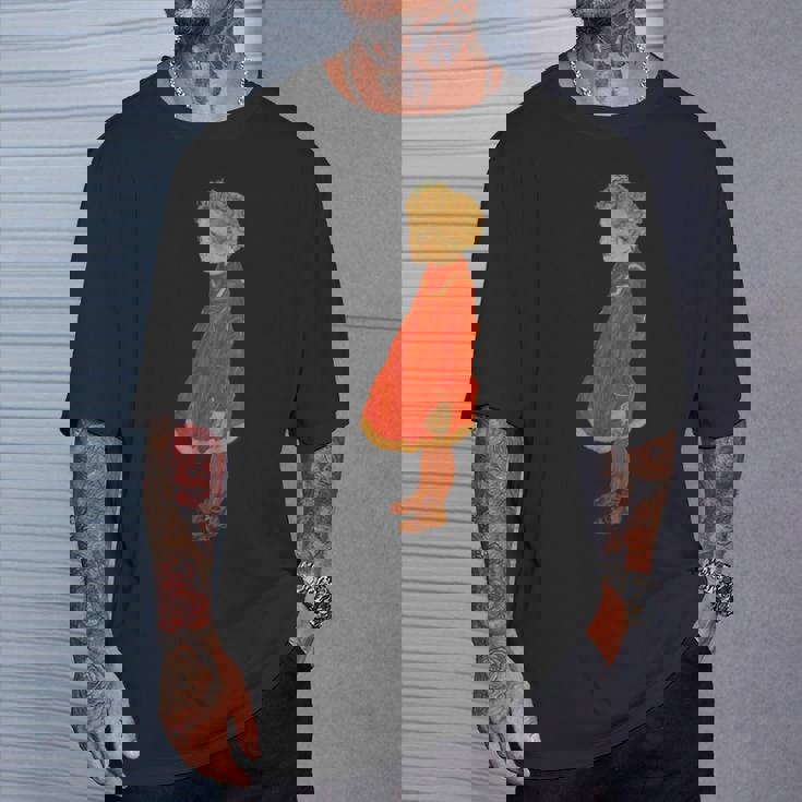 赤のブロンドの髪を持つ少女 エゴン・シーレ作 1916 Tシャツ 彼への贈り物