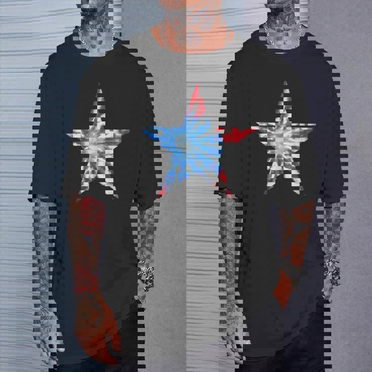 赤白と青 タイダイ 星 Tシャツ 彼への贈り物