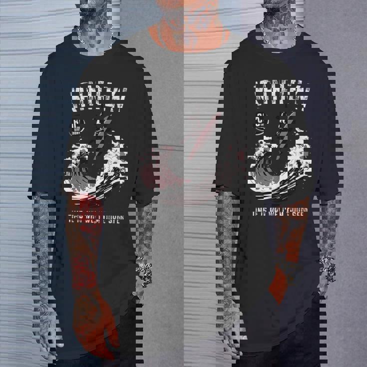 還暦祝い サーフィン 波 海好き 父 男性 女性 60歳 Time Is A Wave I'm Theurfer Tシャツ 彼への贈り物