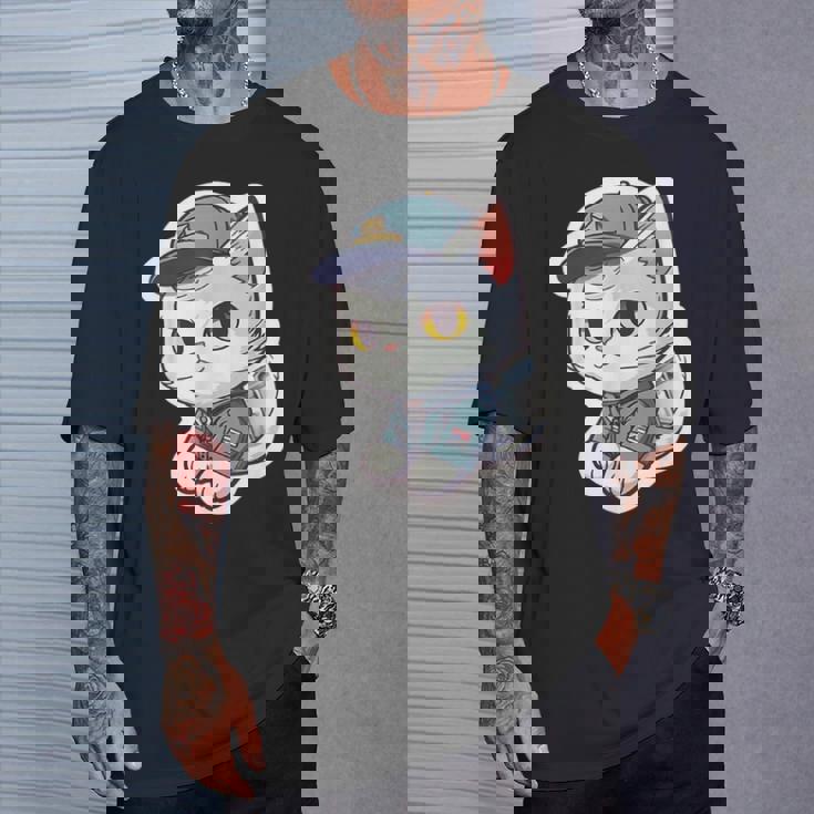 郵便配達員、Dps 配達員の猫を削除 Tシャツ 彼への贈り物