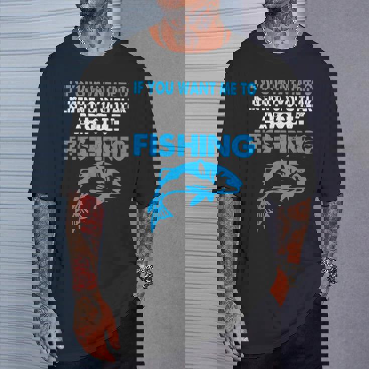 釣りについての話を聞いてほしい場合のグラフィック Tシャツ 彼への贈り物