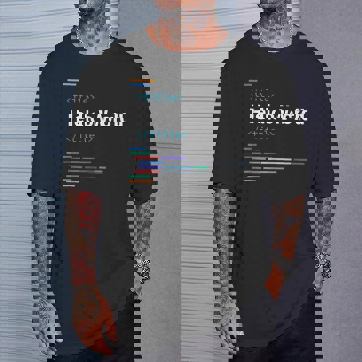 開発者 Hello World Tシャツ 彼への贈り物