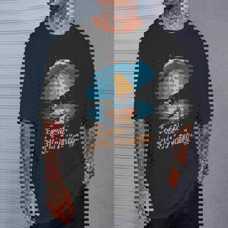 雨の日のノスタルジア 心地よい美学 傘と気分 Tシャツ 彼への贈り物