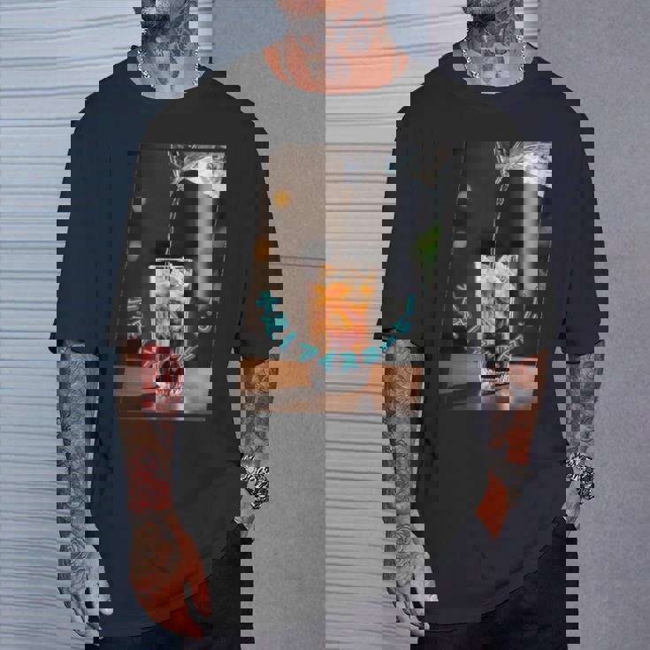 おもしろ 面白い コーヒー アイスコーヒー おもしろい 水 氷 グラス Tシャツ 彼への贈り物