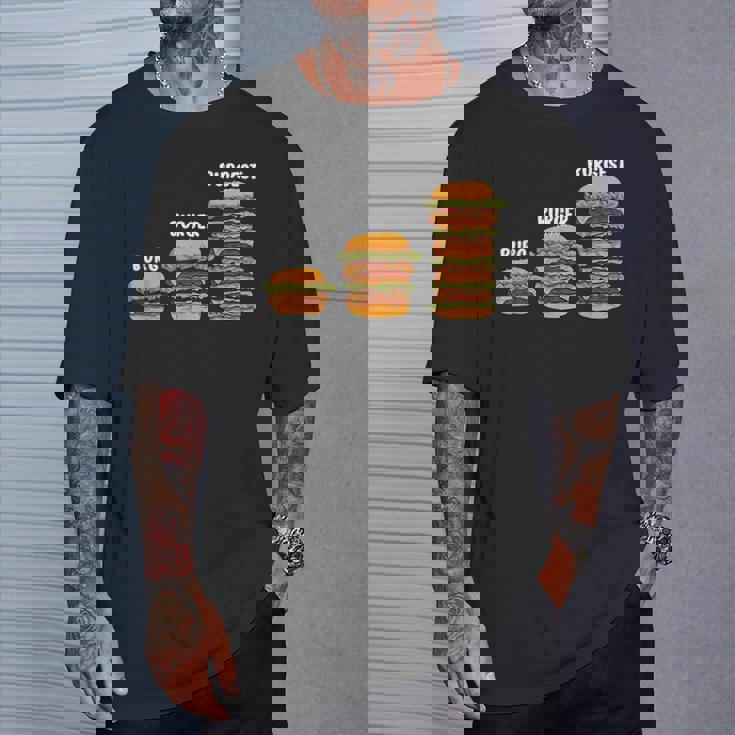 面白い バーグ バーガー バージェスト バーガー ハンバーガー チーズバーガー Tシャツ 彼への贈り物