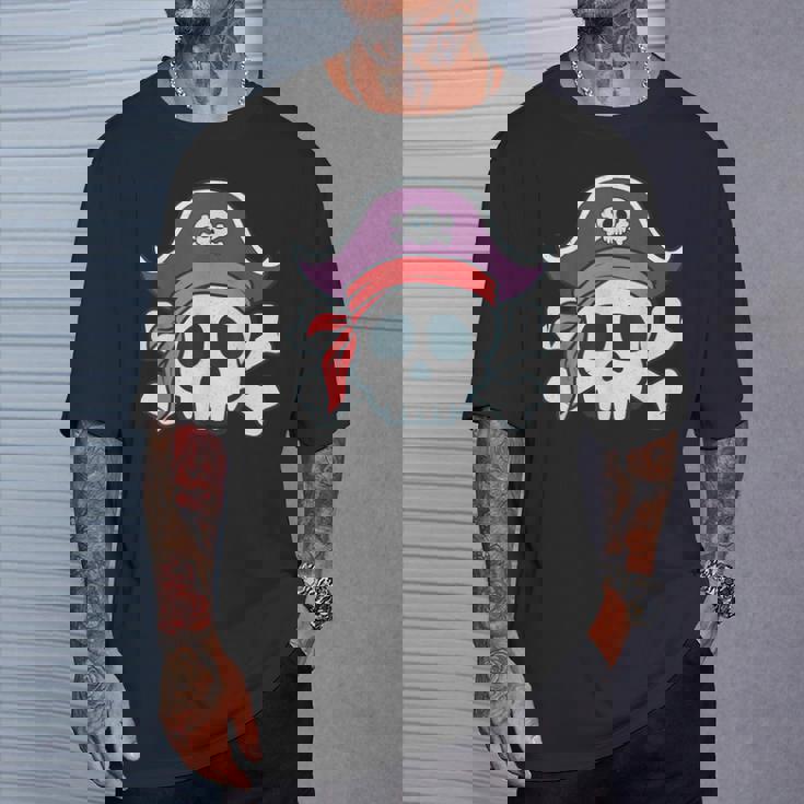 面白い 海賊 漫画 スカル ハロウィン Tシャツ 彼への贈り物