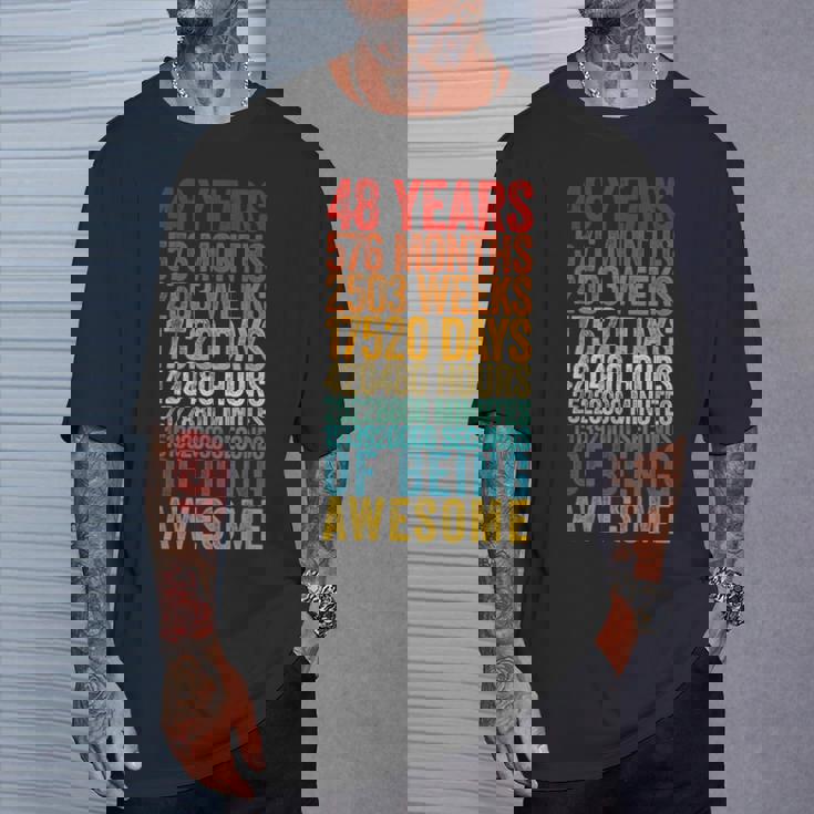 面白い48歳の誕生日シャツ オールドメーター 面白い48歳ギフト Tシャツ 彼への贈り物