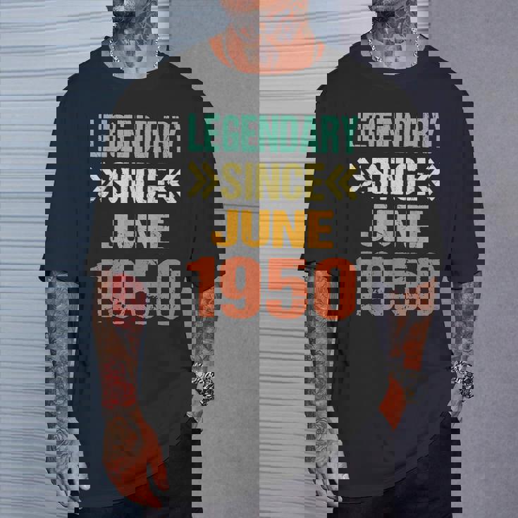 面白い75歳の誕生日 6月生まれの伝説 1950年6月以来 Tシャツ 彼への贈り物