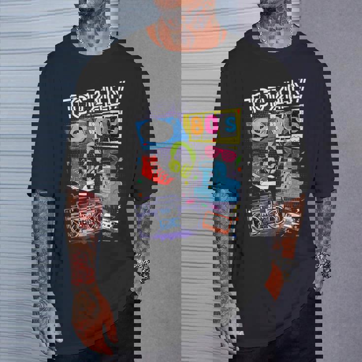 面白い80年代レトロtシャツ 1980年代パーティーギフト ターンテーブルカセット Tシャツ 彼への贈り物