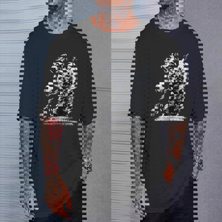 面白いtシャツ シュナウザー ゴルフ イヌ メンズ 犬好き グッズ かわいい おもしろ 面白い 服 ネタ Tシャツ 彼への贈り物