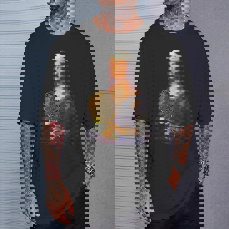 面白いtシャツ テニス モナリザ おもしろ 服 ネタ メンズ テニス部 おもしろグッズ 大人 子供 Tシャツ 彼への贈り物