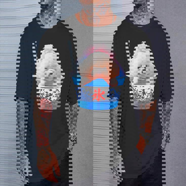 面白いtシャツ トイプードル かき氷 イヌ わんこ メンズ 犬好き グッズ おもしろ 面白い 服 ネタ 夏 Tシャツ 彼への贈り物