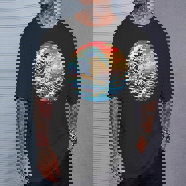 面白いtシャツ トイプードル イヌ メンズ 犬好き グッズ かわいい おもしろ 面白い 服 ネタ サーフィン Tシャツ 彼への贈り物