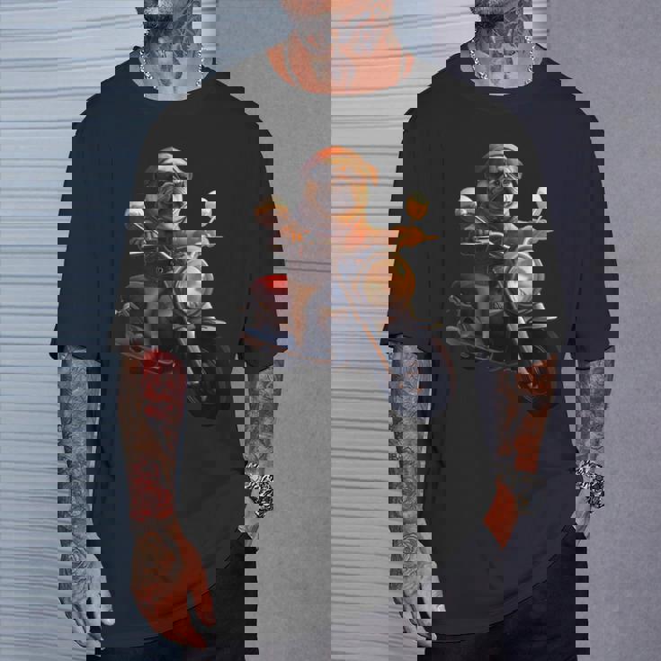 面白いtシャツ パグ バイク イヌ メンズ 犬好き グッズ かわいい おもしろ 面白い 服 ネタ Tシャツ 彼への贈り物