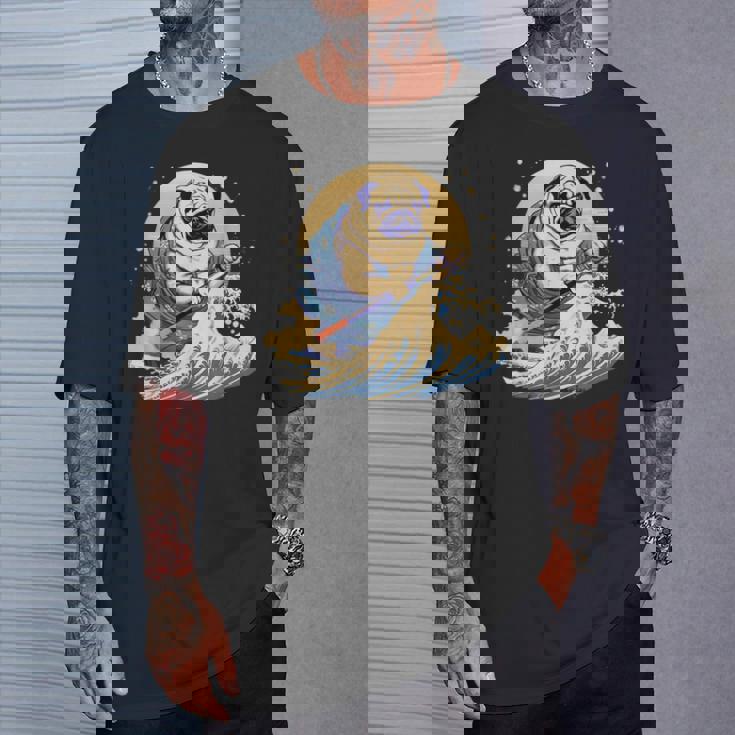 面白いtシャツ パグ 浮世絵 イヌ わんこ メンズ 犬好き グッズ おもしろ 面白い 服 ネタ わんこ Tシャツ 彼への贈り物