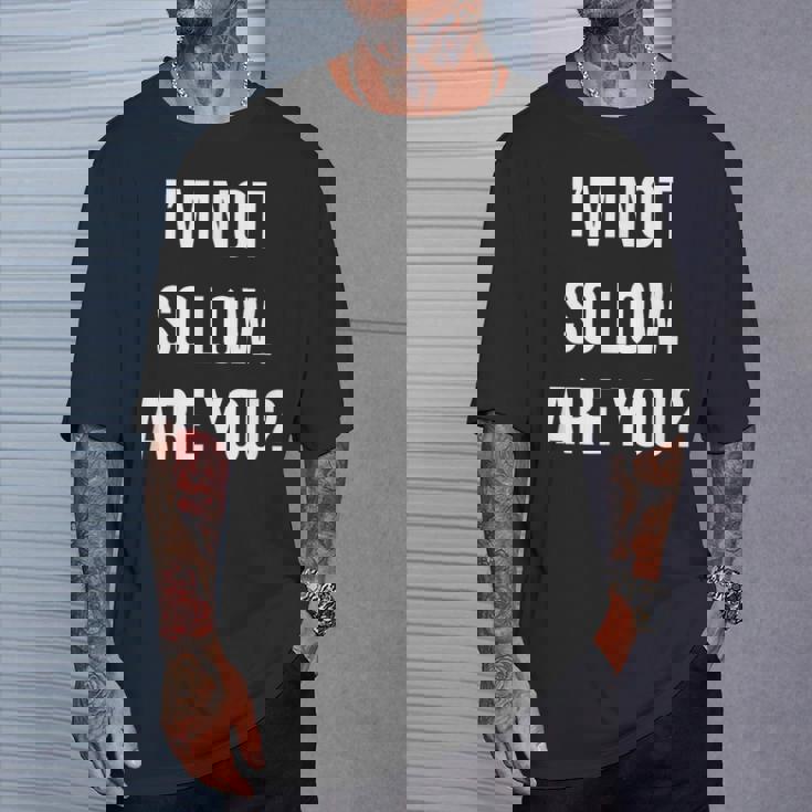 面白いtシャツ 下ネタ 文字 ダジャレ メンズ おもしろtシャツ ジョーク 男性用 英語 I'm Noto Low Tシャツ 彼への贈り物