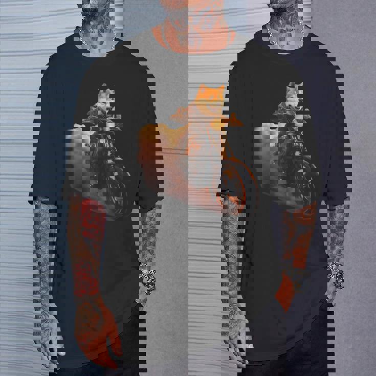 面白いtシャツ 柴犬 バイク イヌ わんこ メンズ 犬好き グッズ かわいい おもしろ 面白い 服 ネタ Tシャツ 彼への贈り物