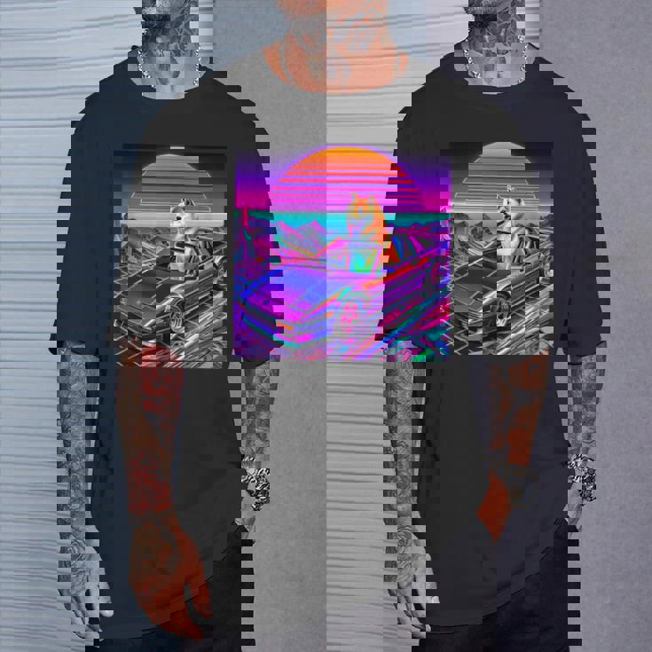 面白いtシャツ 柴犬 車 イヌ わんこ メンズ 犬好き グッズ かわいい おもしろ 面白い 服 ネタ Tシャツ 彼への贈り物