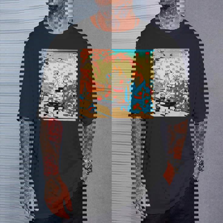 面白いtシャツ 柴犬 酒 イヌ わんこ メンズ 犬好き グッズ かわいい おもしろ 面白い 服 ネタ 浮世絵 Tシャツ 彼への贈り物