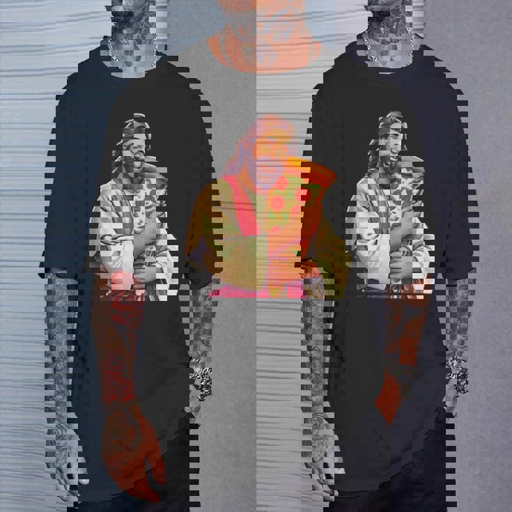 面白いイエスピザ愛好家クリスチャンユーモアtシャツ ピザジョーク Tシャツ 彼への贈り物