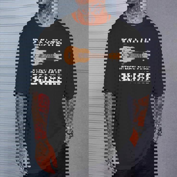 面白いウクレレ服ギターワードプレイ Tシャツ 彼への贈り物