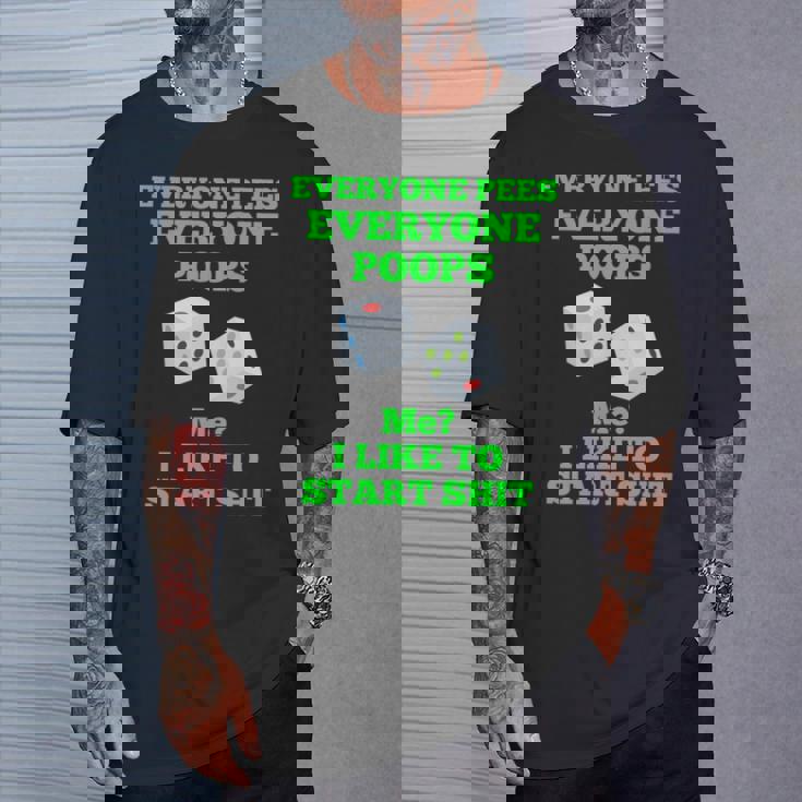 面白いカジノギフト、面白いうんちギフト、うんちとおしっこユーモア 長袖tシャツ Tシャツ 彼への贈り物