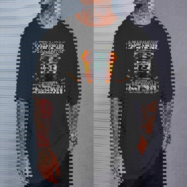 面白いカプチーノアサシーノブレインロットイタリアンブラック Tシャツ 彼への贈り物