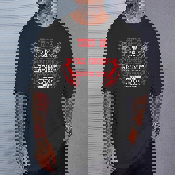 面白いザリガニの恋人シーフードザリガニを食べる Tシャツ 彼への贈り物