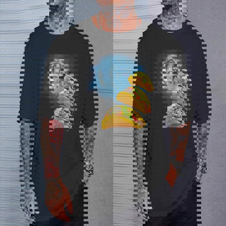 面白いタコスシャツ – タコス好きのタコスハウリングアットザムーン Tシャツ 彼への贈り物